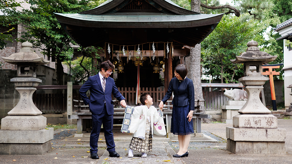 京都市 写真館 スタジオクレアーレ 七五三 家族写真 ポーズ バリエーション