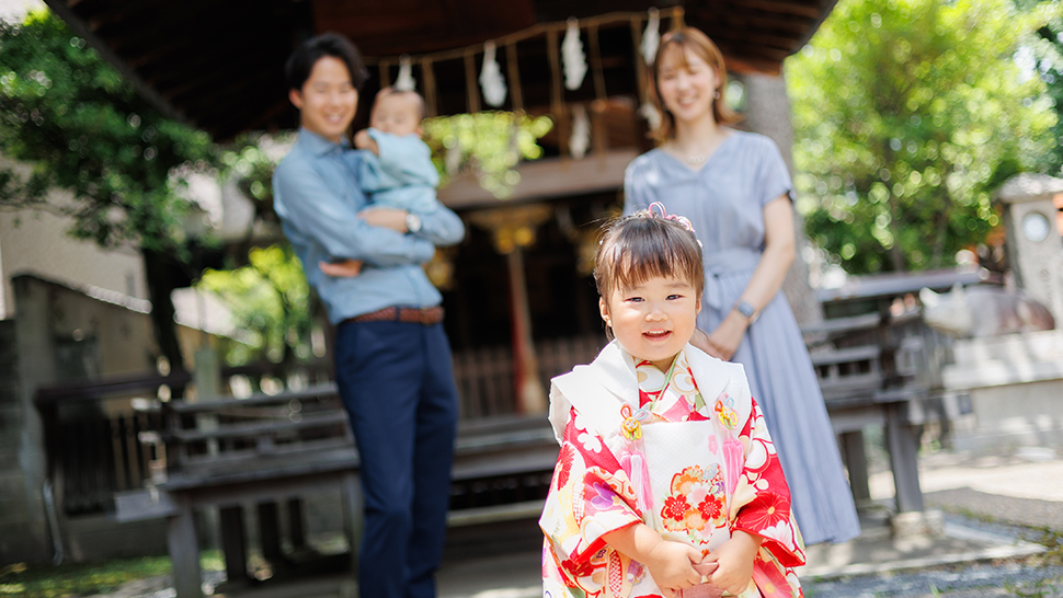 京都市 おすすめ 写真館 スタジオクレアーレ 七五三 神社 ロケーション撮影