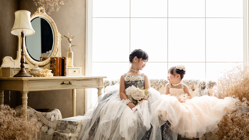 京都市 写真館 七五三 前撮り ドレス スタジオクレアーレ