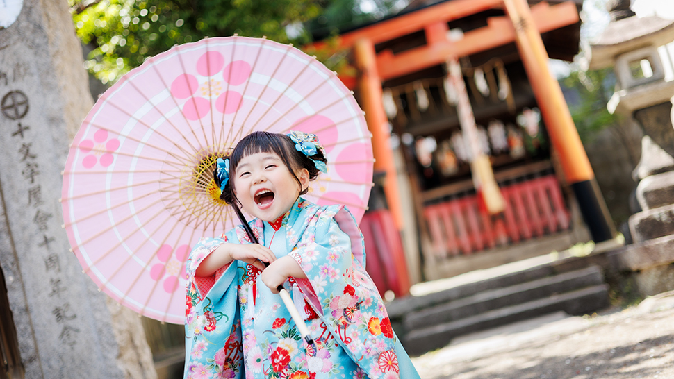 京都市 スタジオクレアーレ 10月 秋 七五三 撮影 前撮り 自然光 