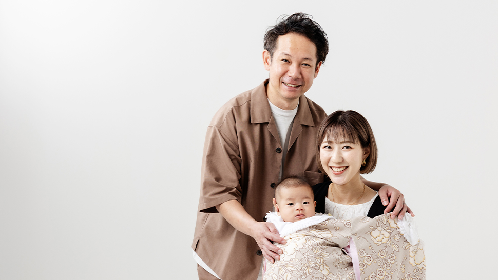 お宮参り 家族写真 スタジオクレアーレ 京都 上京区