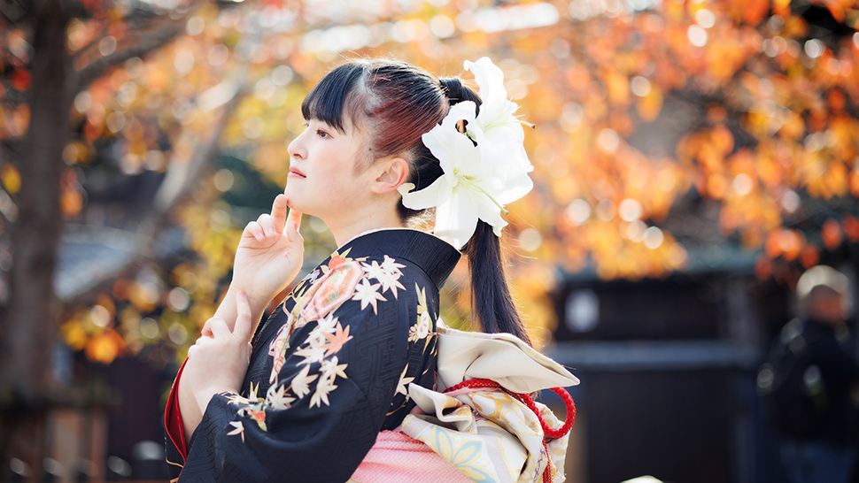 京都市 写真館 ロケーション撮影 秋 紅葉 成人式 振袖 前撮り撮影 京都 成人式写真 スタジオクレアーレ