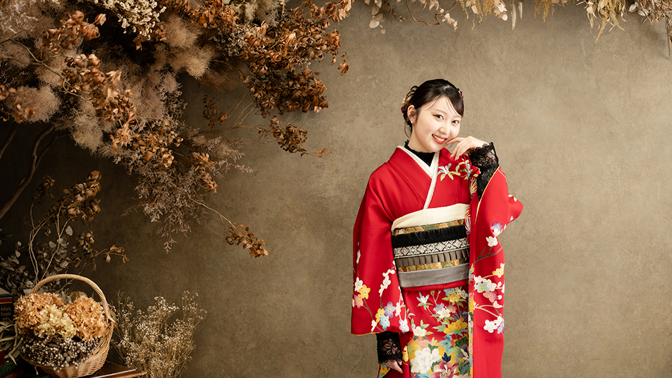 京都市 上京区 写真館 フォトスタジオ 成人式 振袖 ママ振 レンタル 着付け ヘアメイク 写真  前撮り スタジオクレアーレ