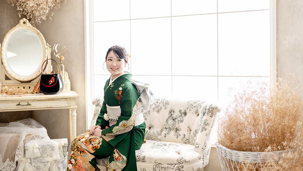 京都 写真館 成人式 前撮り
着物 振袖 レンタル ヘアメイク スタジオクレアーレ