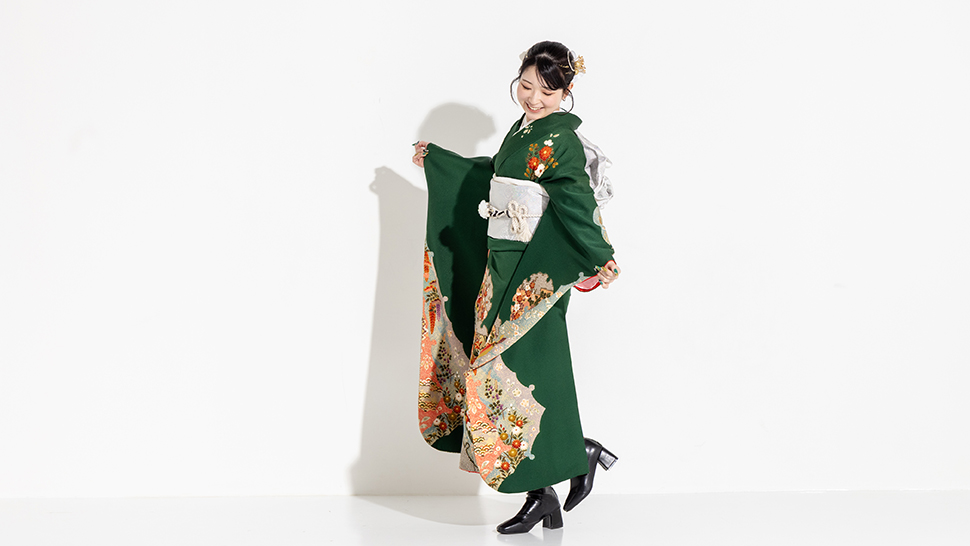 京都 写真館 成人式 前撮り 着物 振袖 レンタル ヘアメイク スタジオクレアーレ