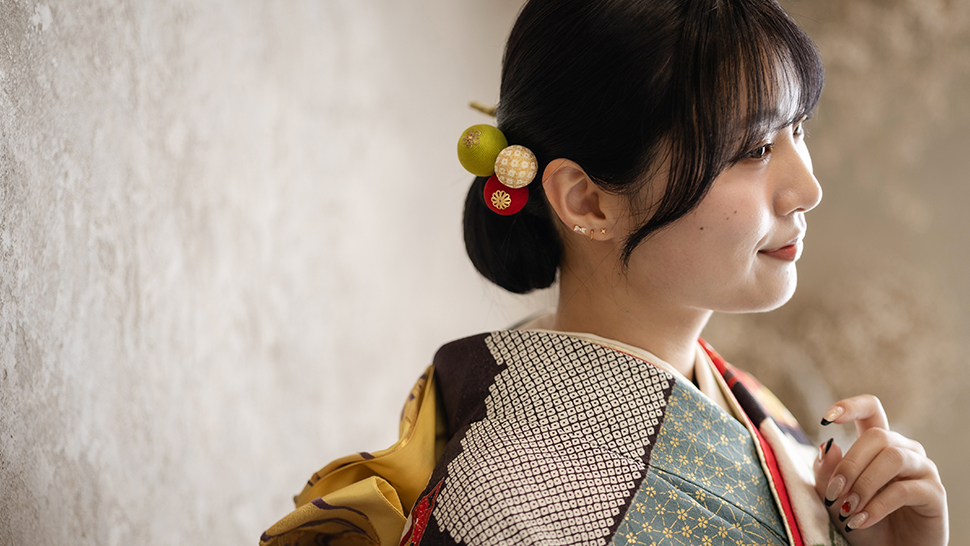 成人式 シニヨン ヘアスタイル 振袖 京都 スタジオクレアーレ