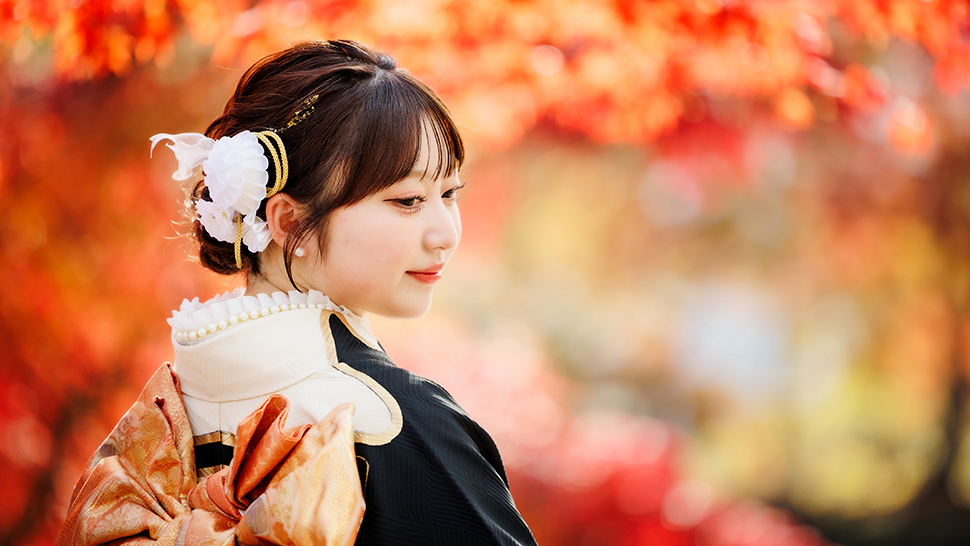 成人式 シニヨン ヘアスタイル 振袖 京都 スタジオクレアーレ