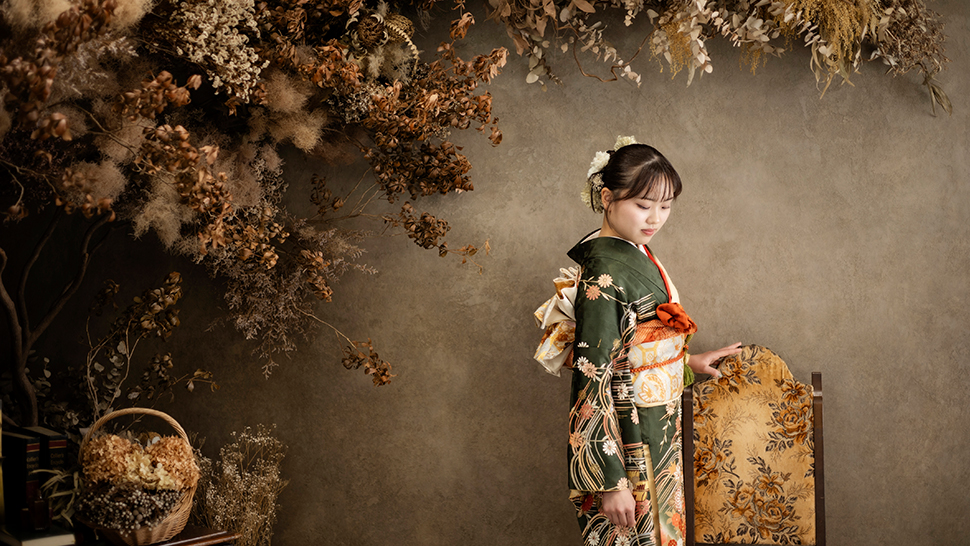 京都市 写真館 成人式 成人記念 振袖 準備 スタジオクレアーレ