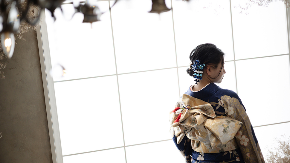 成人式 髪飾り つまみ細工 和 伝統 京都 写真館 スタジオクレアーレ 着付け ヘアメイク