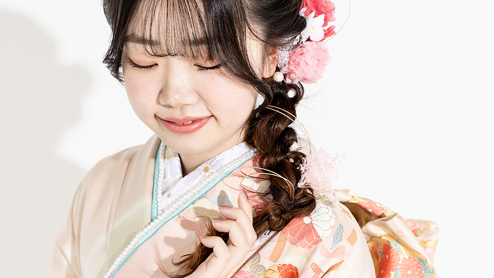 成人式前撮り ヘアメイク 着付け スタジオクレアーレ