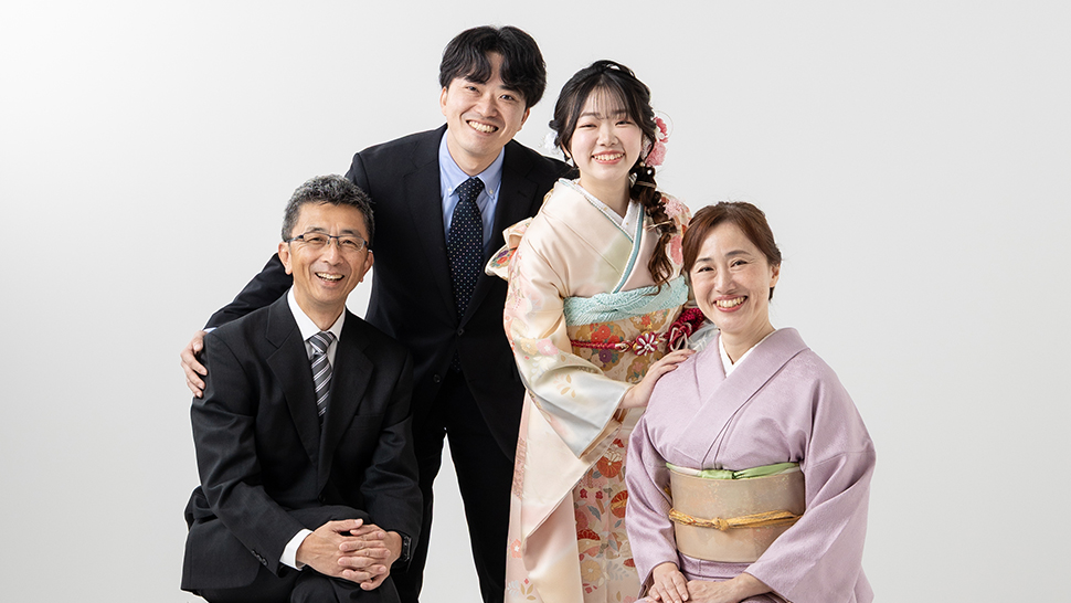 成人式 家族写真 前撮り 京都 スタジオクレアーレ