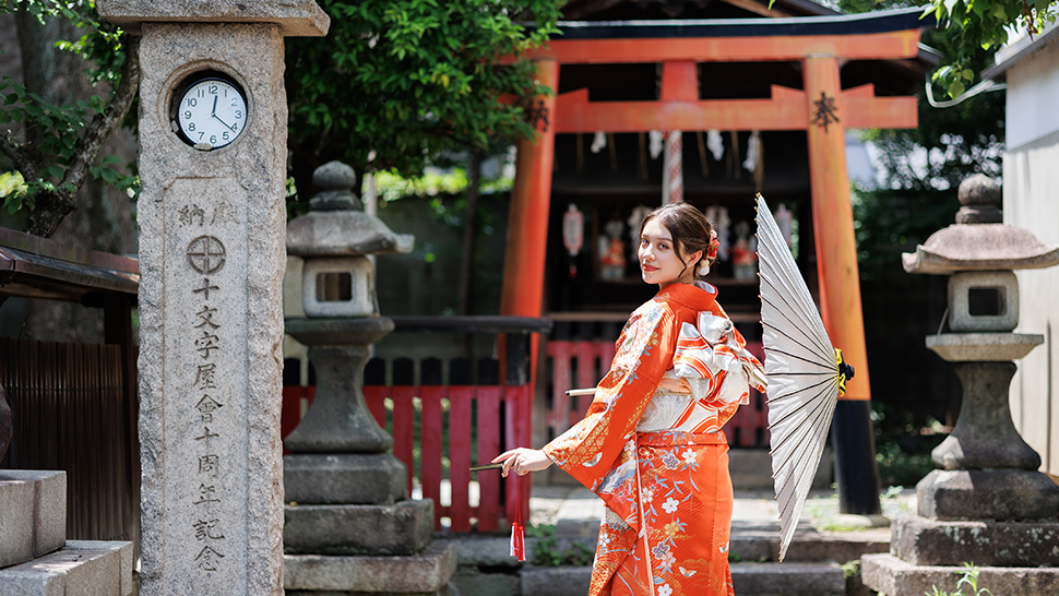 霊光殿天満宮 成人式前撮り ロケーション撮影 京都市上京区 スタジオクレアーレ