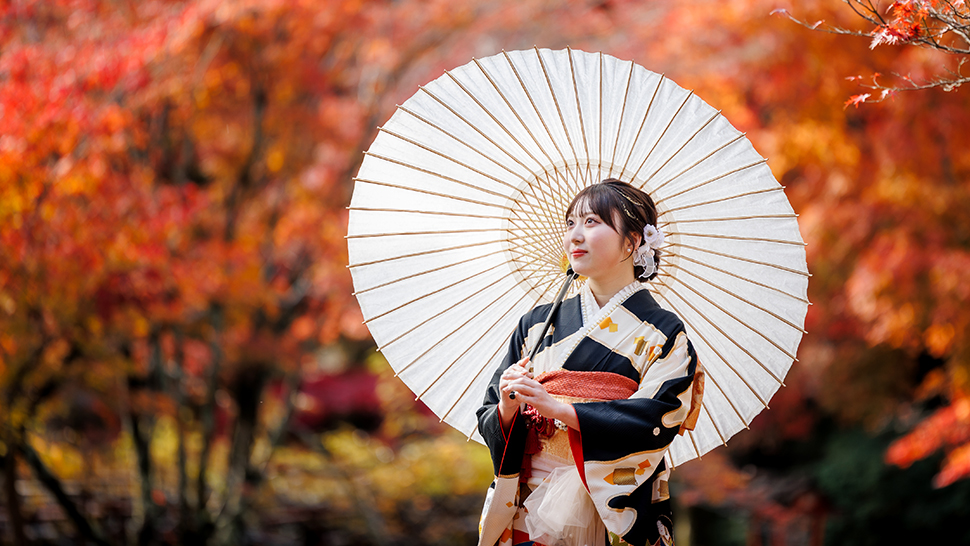 成人式 前撮り 撮影 京都市上京区スタジオクレアーレ 振袖姿の女性