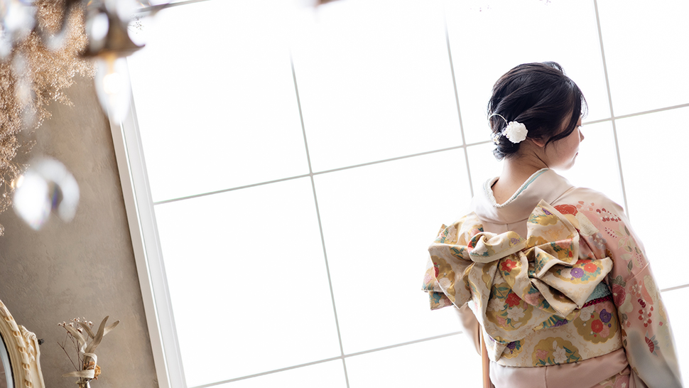 京都　写真館　スタジオクレアーレ　成人式 ママ振袖  振袖レンタル