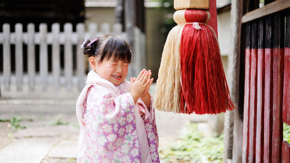 3歳 女の子 被布 ピンク 七五三 着物 京都 スタジオクレアーレ