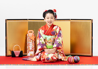 京都市 スタジオクレアーレ 7歳 女の子 七五三 着物
